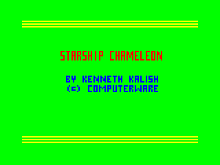 Starship Chameleon intro screen