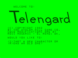 Telengard intro screen