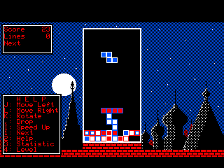 Tetris game screen - Coco 3