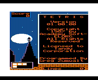 Tetris intro screen - Coco 1/2