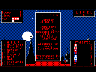 Tetris intro screen - Coco 3