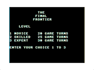 The Final Frontier intro screen 3