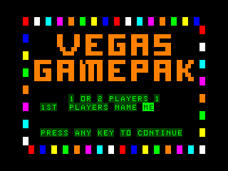 Vegas Gamepak intro screen #1