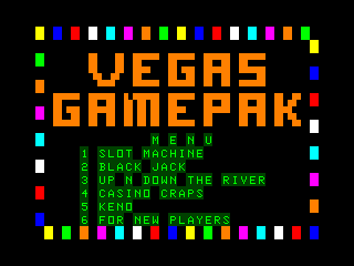 Vegas Gamepak intro screen #2
