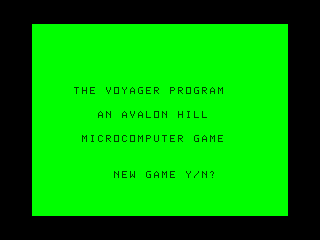 Voyager intro screen