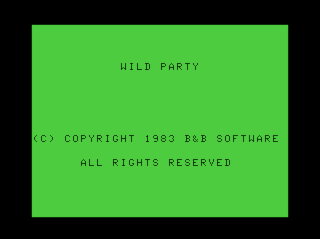 Wild Party intro screen